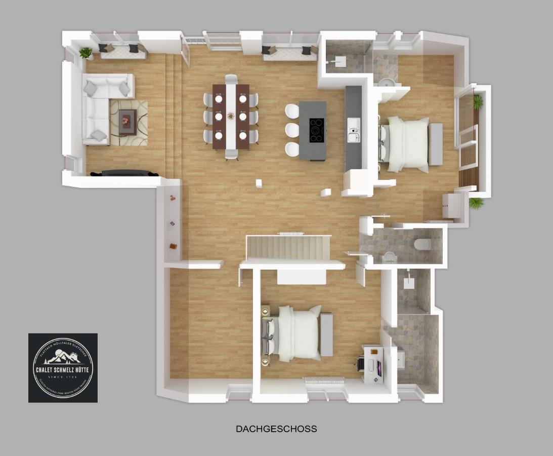 פלאטלאך Chalet Schmelz Huette Mit Sauna Und Garten מראה חיצוני תמונה