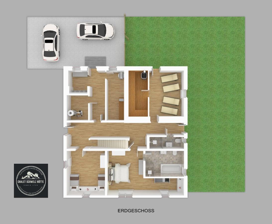 פלאטלאך Chalet Schmelz Huette Mit Sauna Und Garten מראה חיצוני תמונה